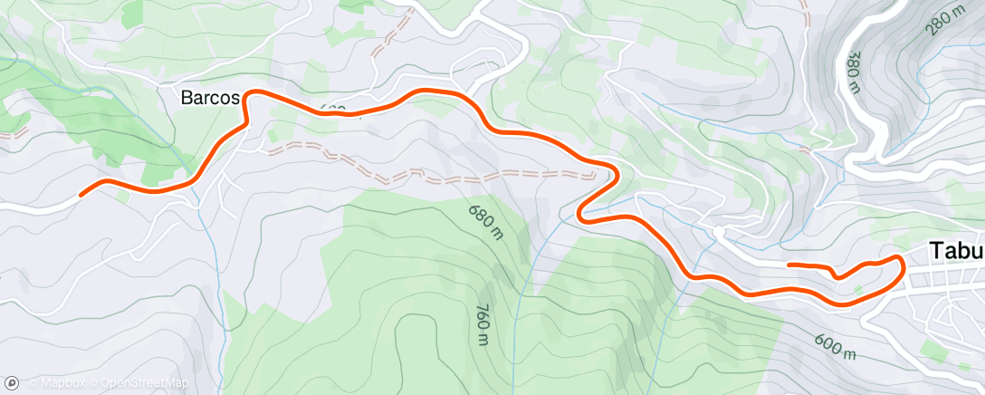 Map of the activity, Volta de bicicleta matinal