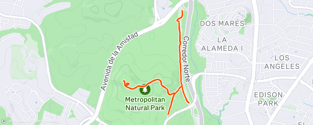Map of the activity, Morning Trail Run