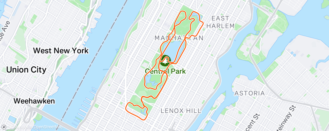 Mapa da atividade, Zwift - Over unders in New York