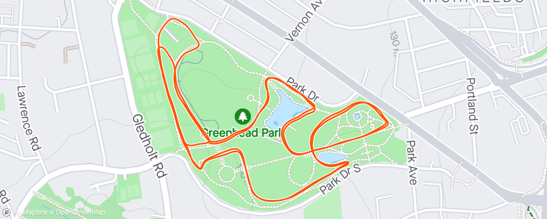 Map of the activity, Parkrun #170