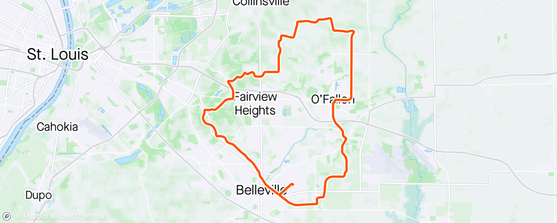 Map of the activity, Morning Ride-Birthday Ride