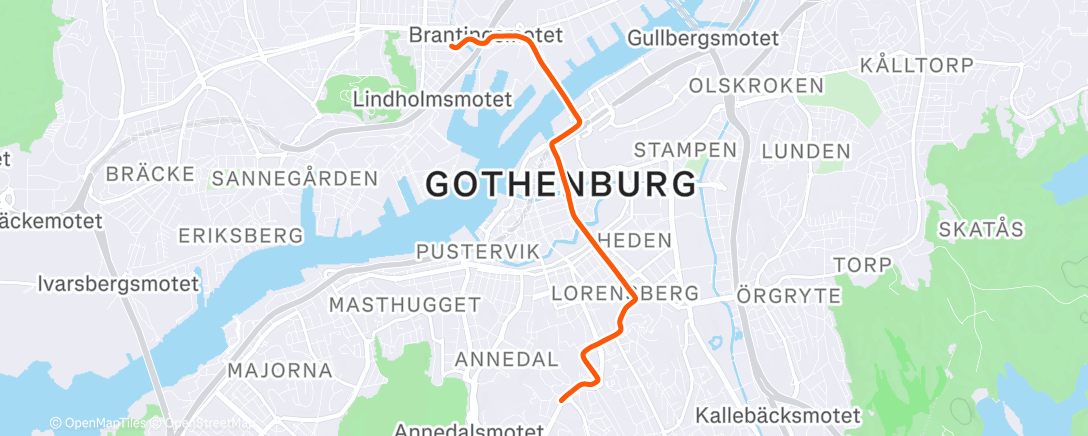 Map of the activity, Afternoon Ride