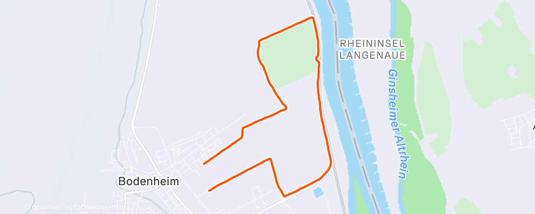 Map of the activity, Lauf am Mittag