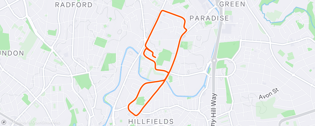 Map of the activity, Lunch Run