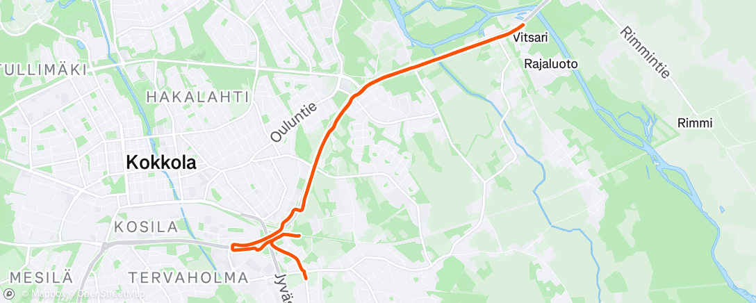 Map of the activity, Morning Run