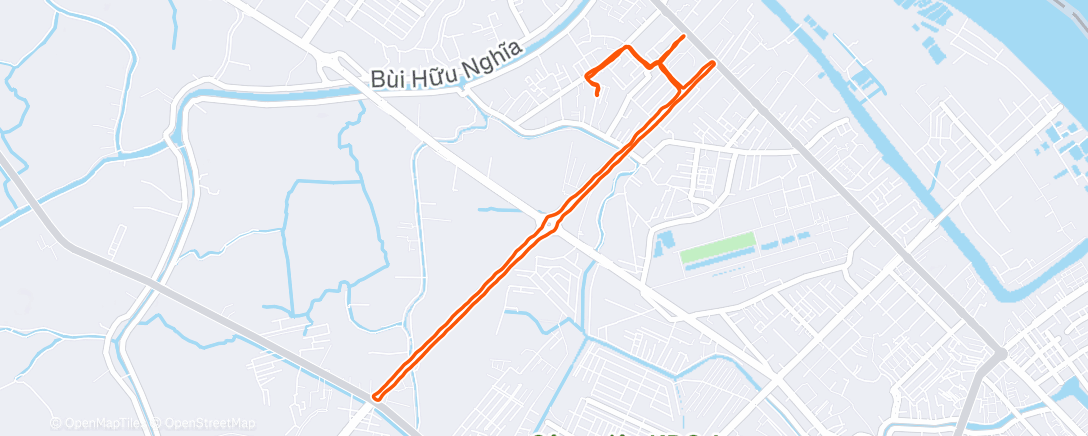 Map of the activity, Afternoon Run