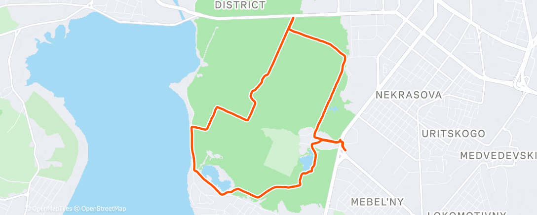 Map of the activity, Трейлраннинг (после обеда)