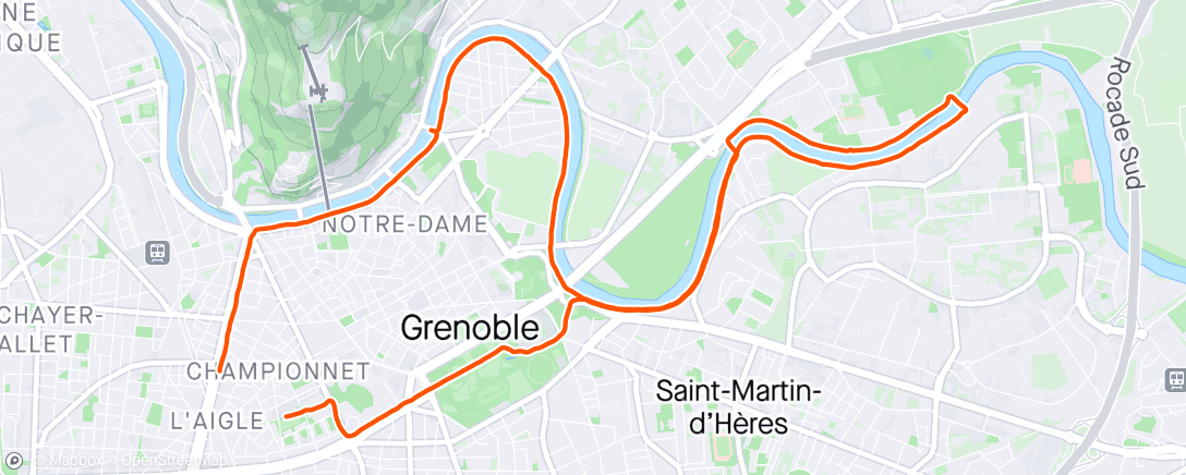 Map of the activity, Morning Run