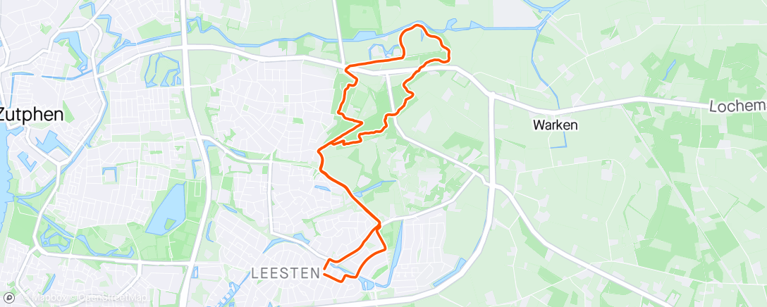 Map of the activity, Fietsen - wandelen - fietsen