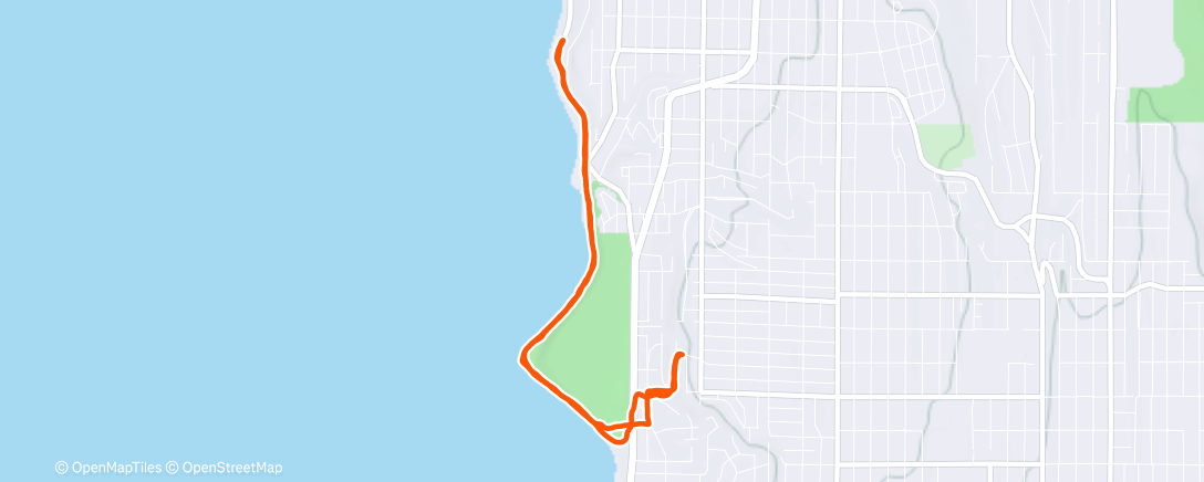 Map of the activity, Afternoon Run