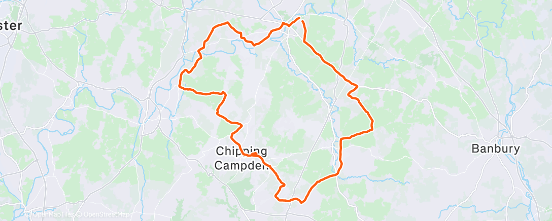 Map of the activity, Sunday A to MOR at Camden