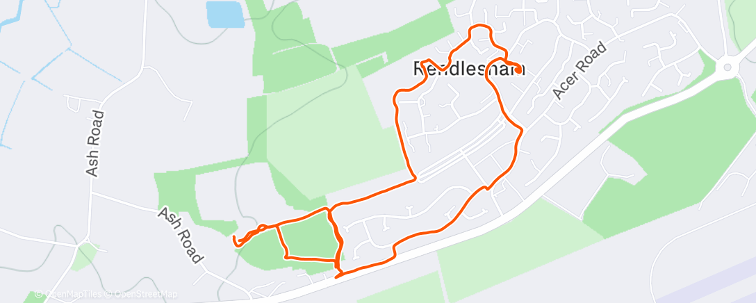 Map of the activity, Morning Run