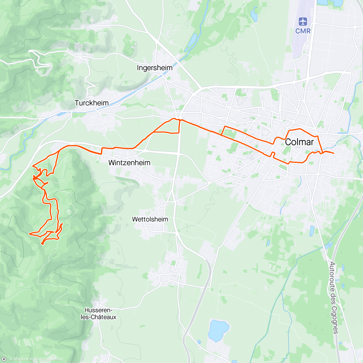 Map of the activity, VTT Hohlandsbourg
