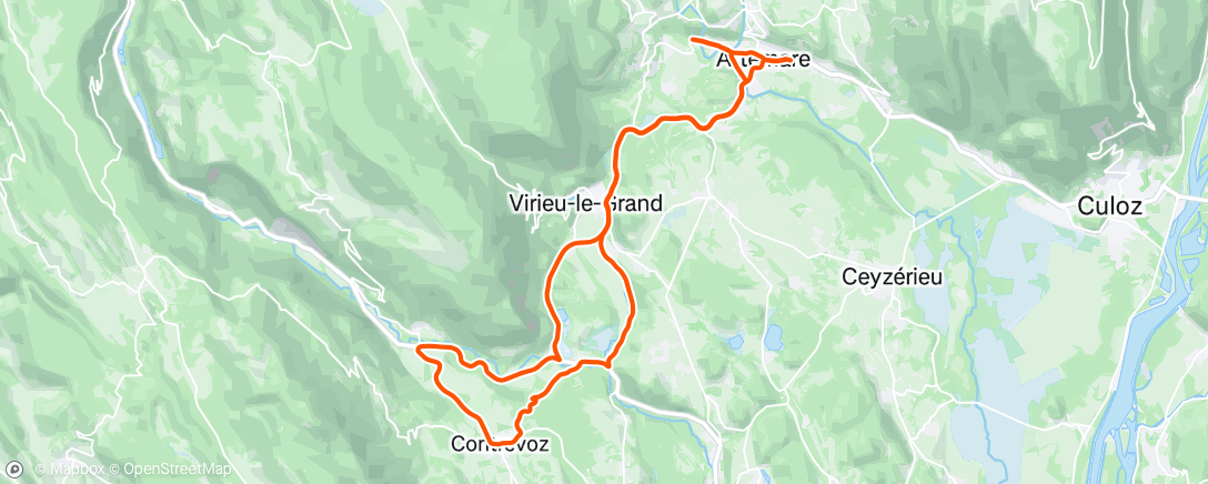 Map of the activity, Sortie vélo le midi