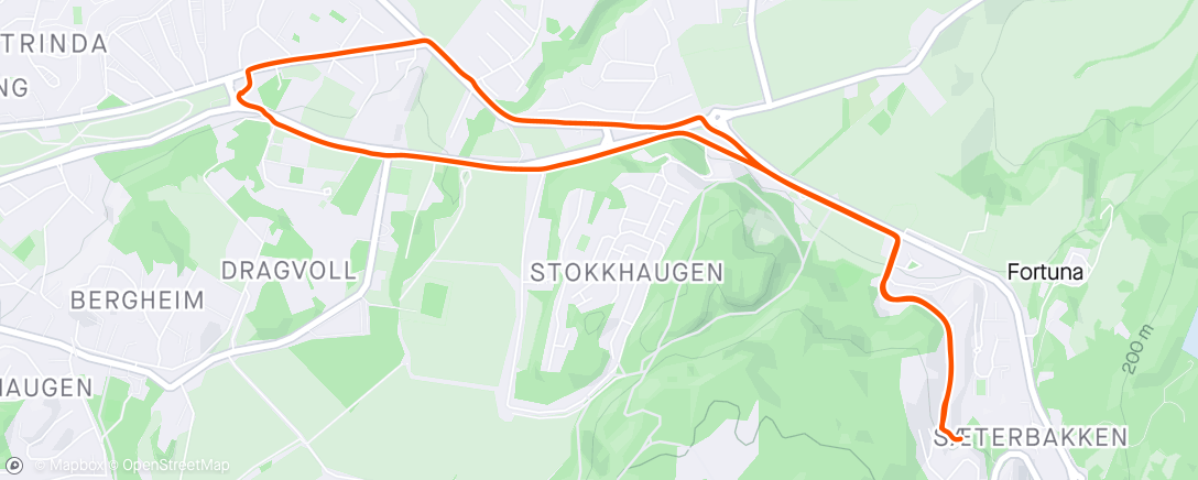 アクティビティ「Sykkeltur med Sunniva😎」の地図