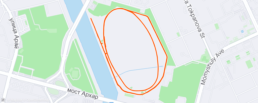 Map of the activity, Morning Run