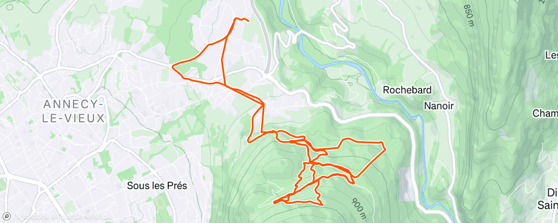 Map of the activity, Afternoon Mountain Bike Ride