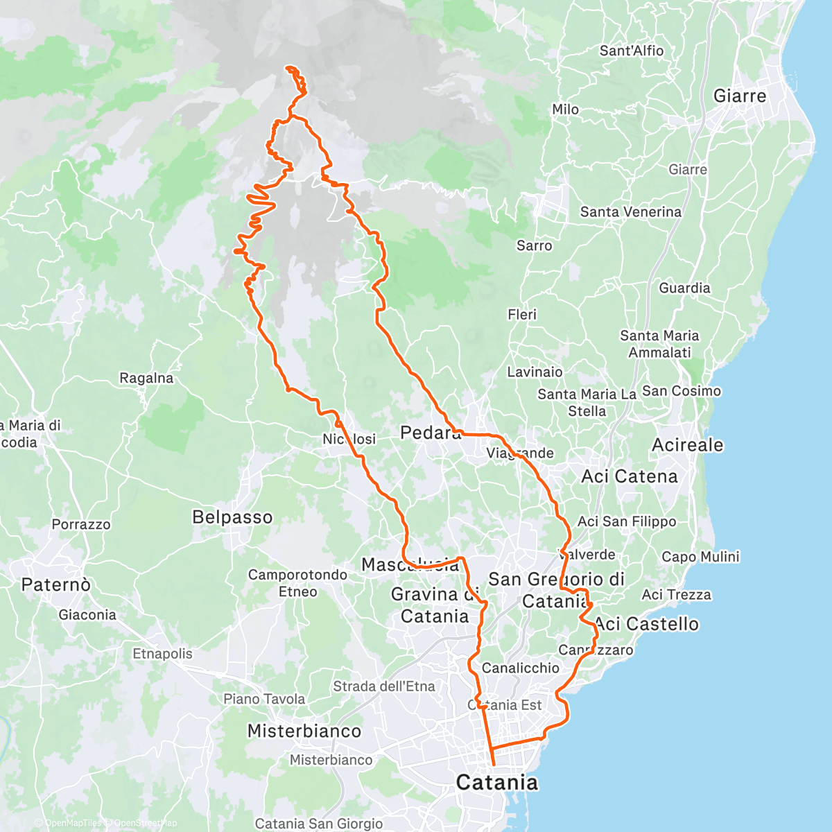 Map of the activity, Sea to 3000*