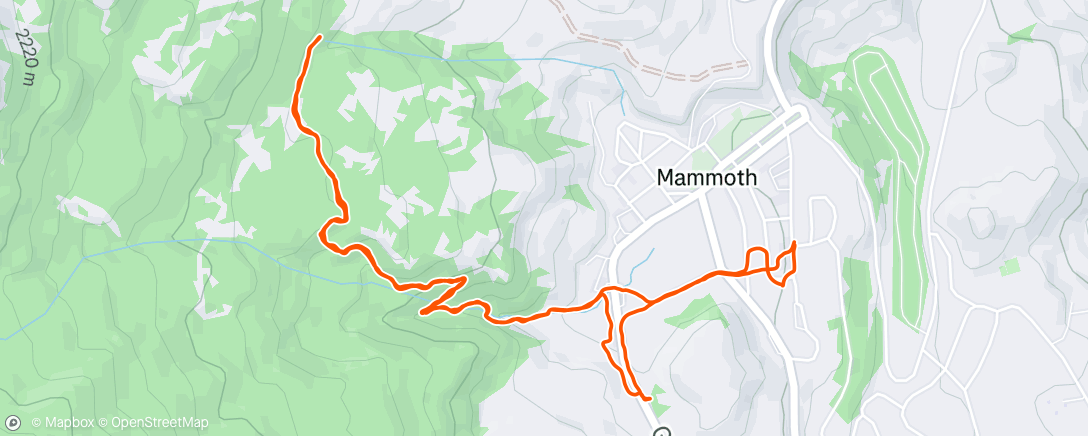 Map of the activity, Morning Hike