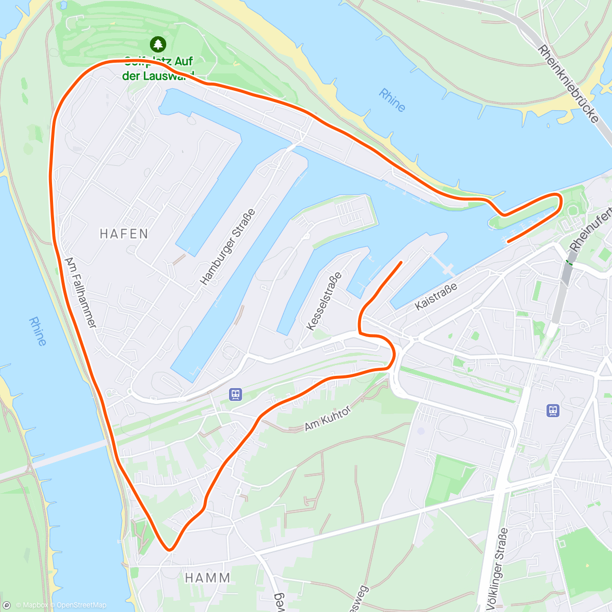 Map of the activity, Sonntagmorgen in Düsseldorf