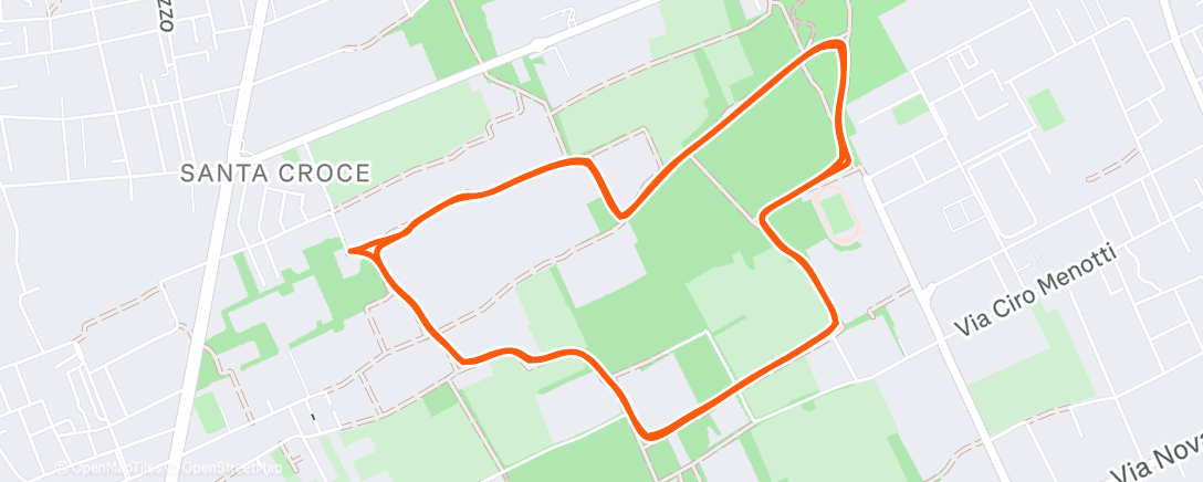 Map of the activity, Babbo run - Busto A.