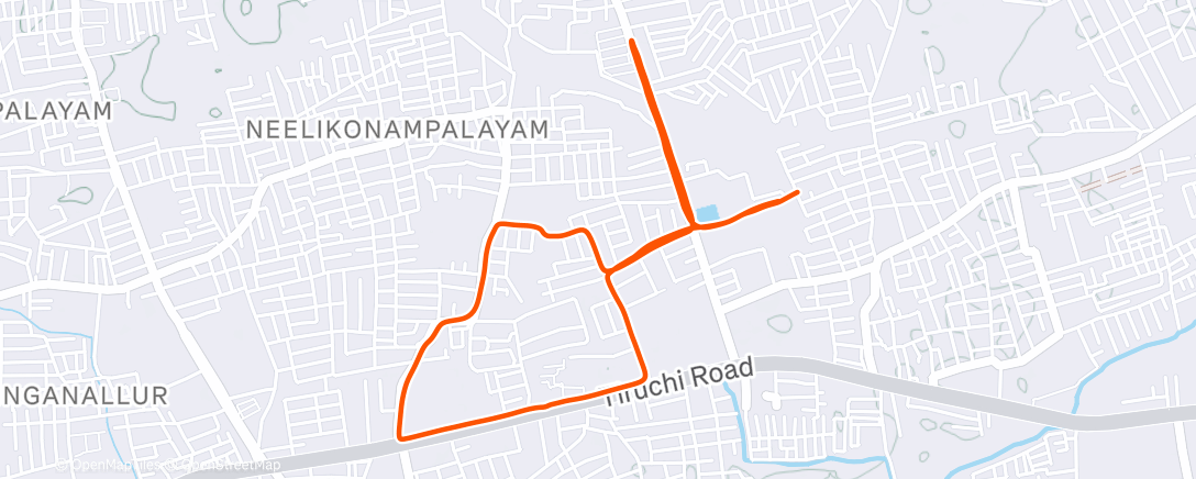 Map of the activity, Morning Run