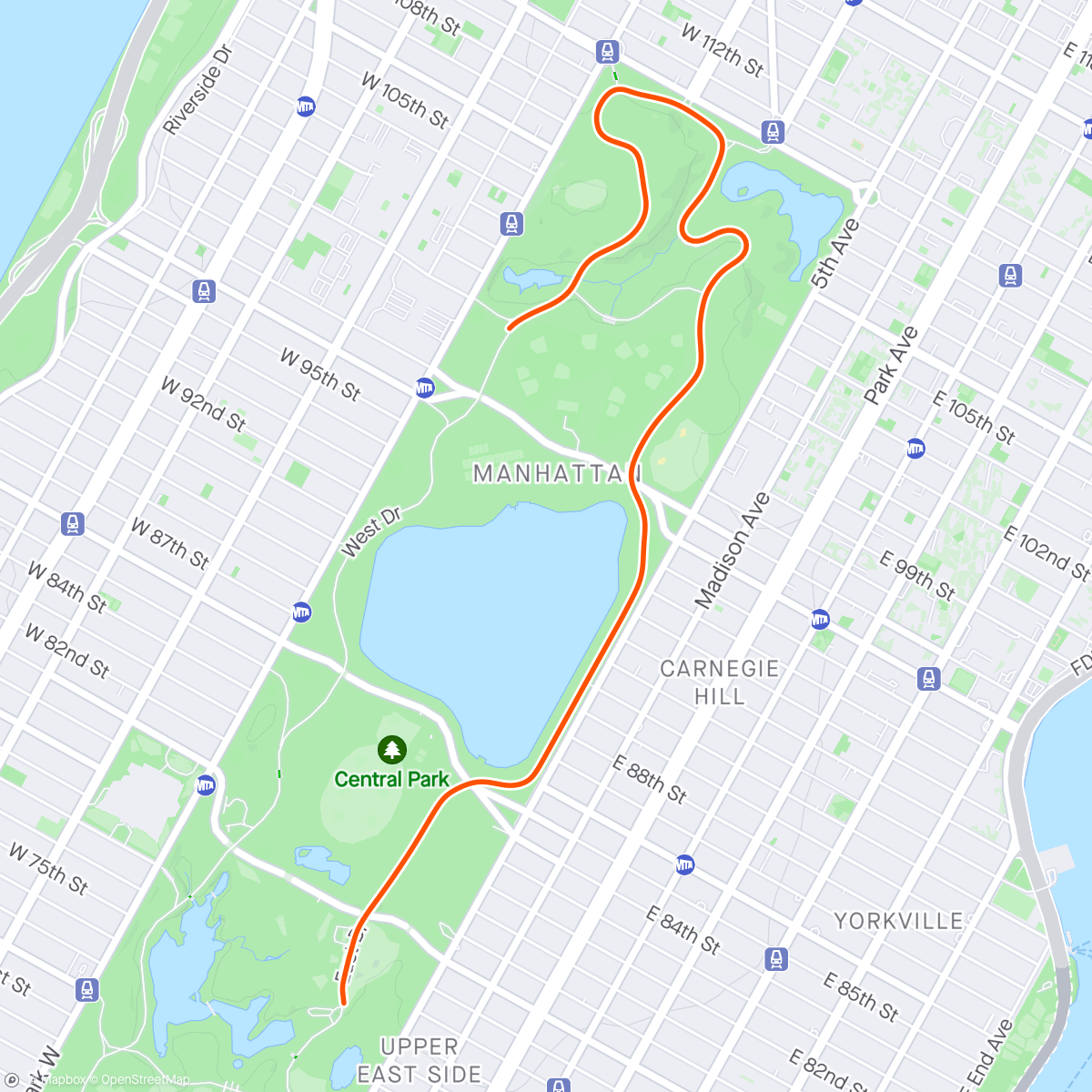 Map of the activity, Zwift - Instant Inferno in New York