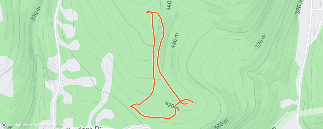 Map of the activity, Evening Walk