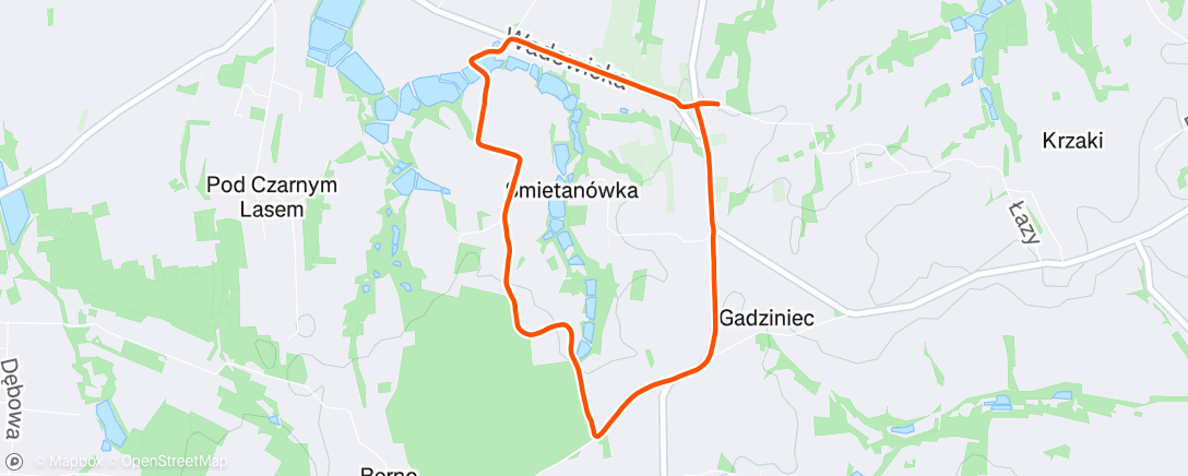 Map of the activity, Evening Run