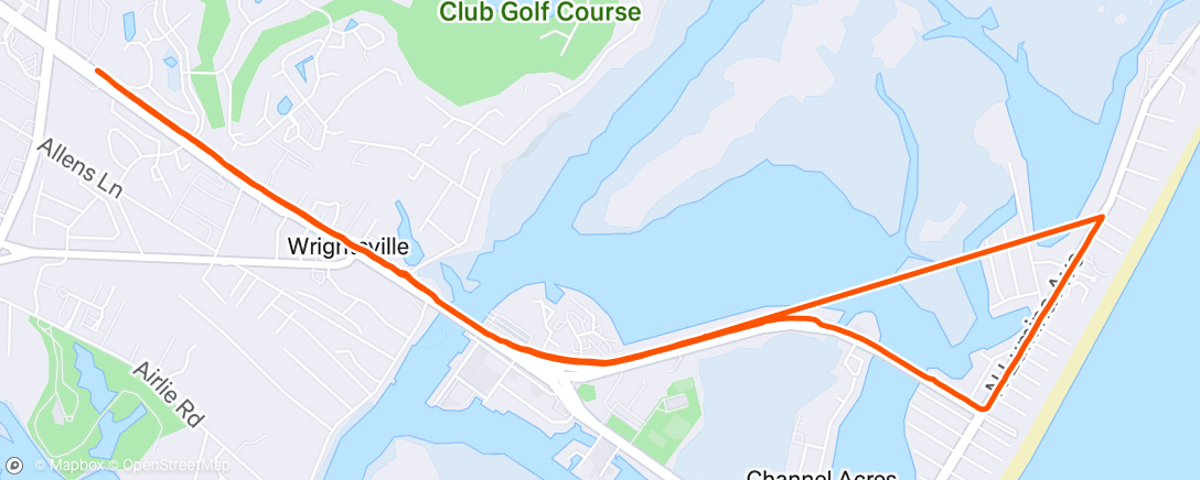 Map of the activity, Morning Run