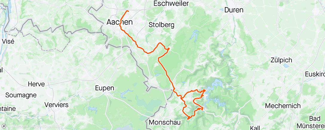 Map of the activity, Recon GF 3rides Aachen