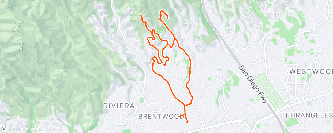 Map of the activity, Lunch Mountain Bike Ride