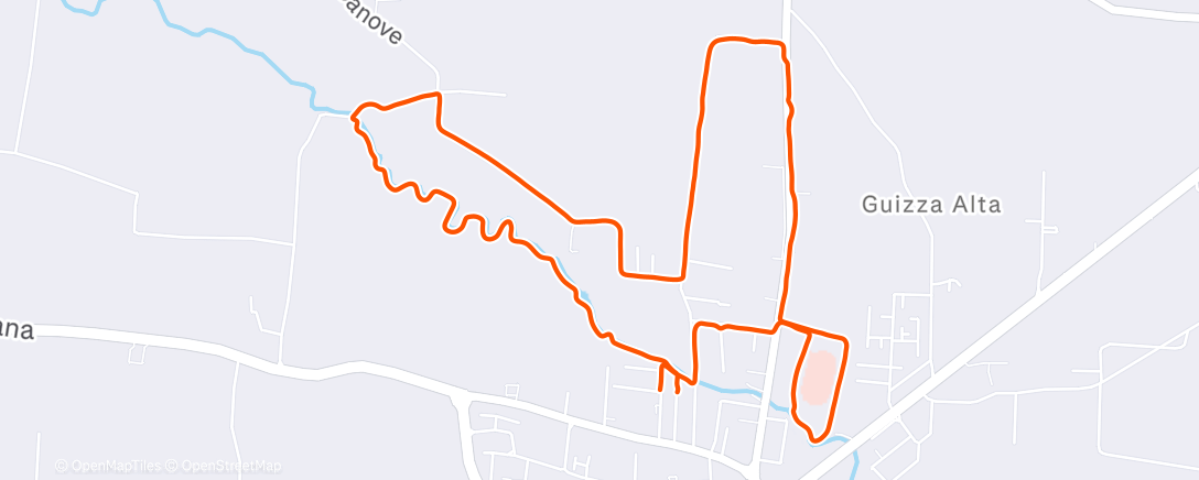 Map of the activity, Corsa pomeridiana