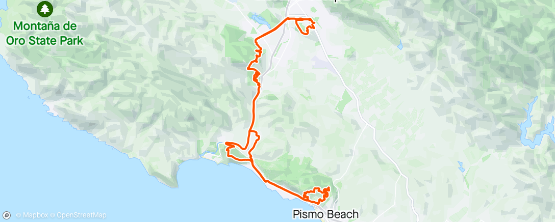 Map of the activity, Back on the MTB