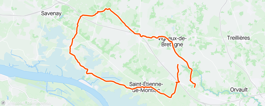 Map of the activity, Sortie vélo le matin