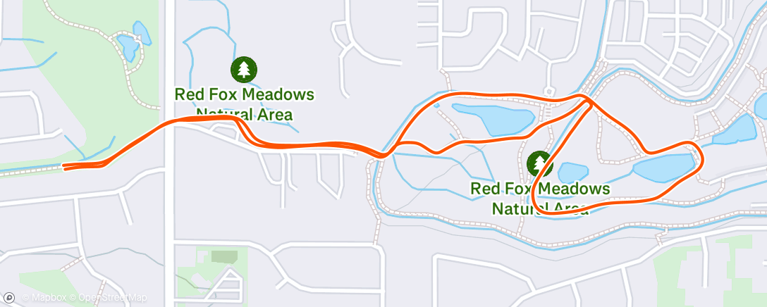 Map of the activity, Afternoon Run