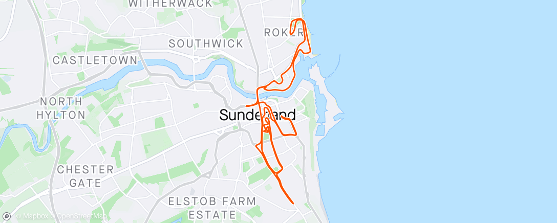 「Sunderland Half」活動的地圖