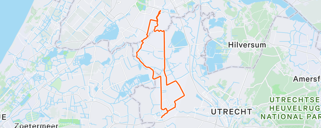 Map of the activity, Bijna op tijd bij de fysio 😅