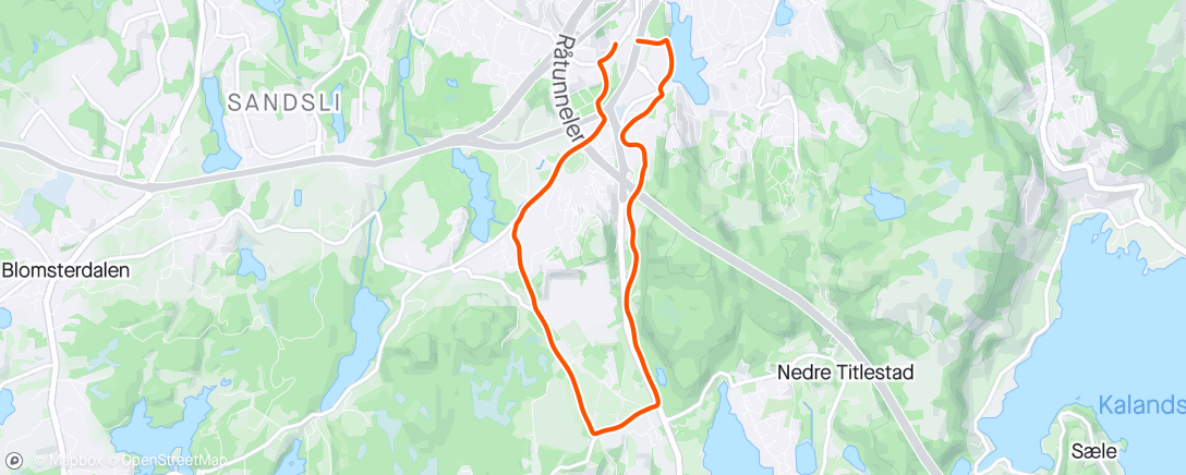 Map of the activity, Rolig - 15min tempo - rolig