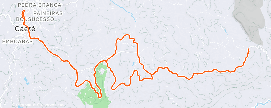 Map of the activity, Pedalada matinal