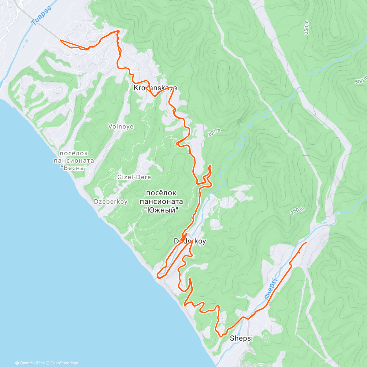 Map of the activity, Новогодний Забег