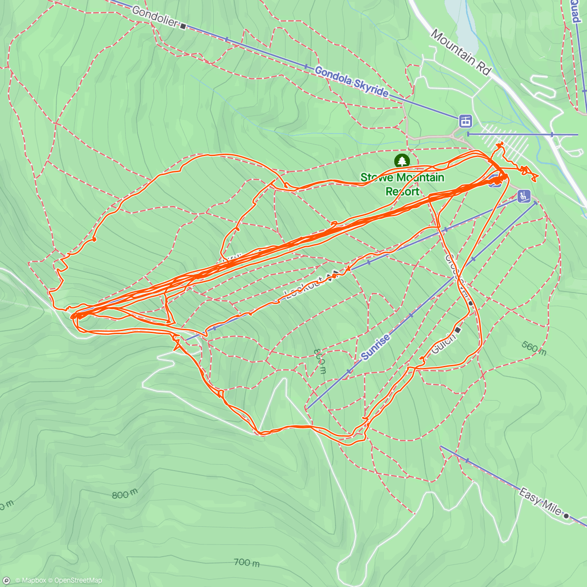 Map of the activity, Shredded (Body) Stowe D21