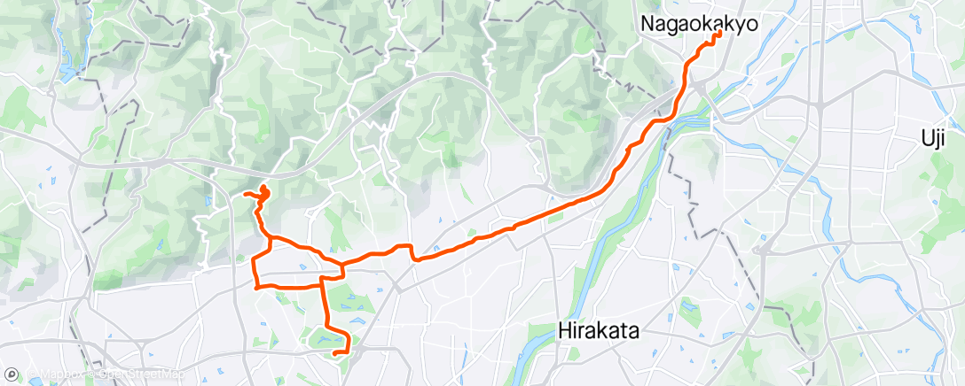 Map of the activity, 20240407-京都からEXPI CITY→勝尾寺→京都に