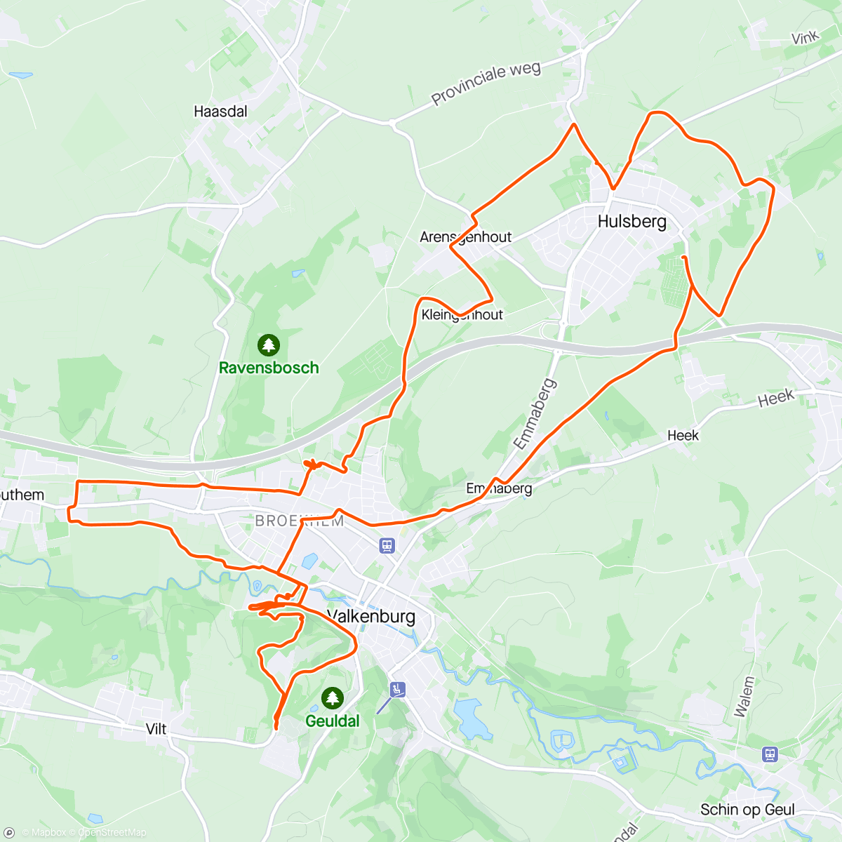 Map of the activity, Met de wereldkampioenen mountainbike