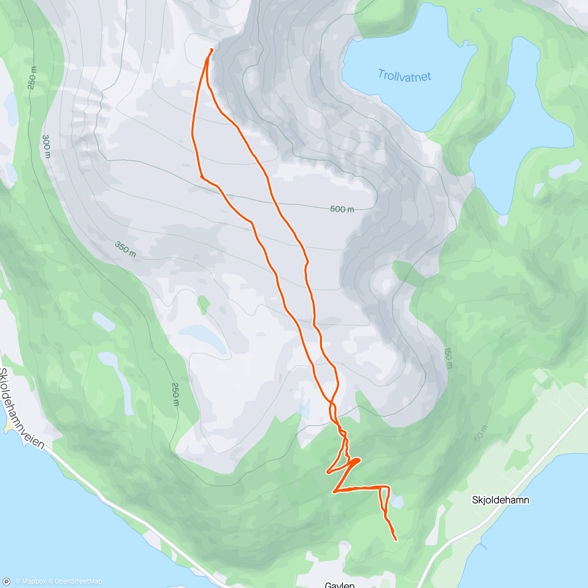 Map of the activity, Gavltinden - Andøya