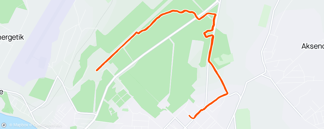 Map of the activity, Morning Run