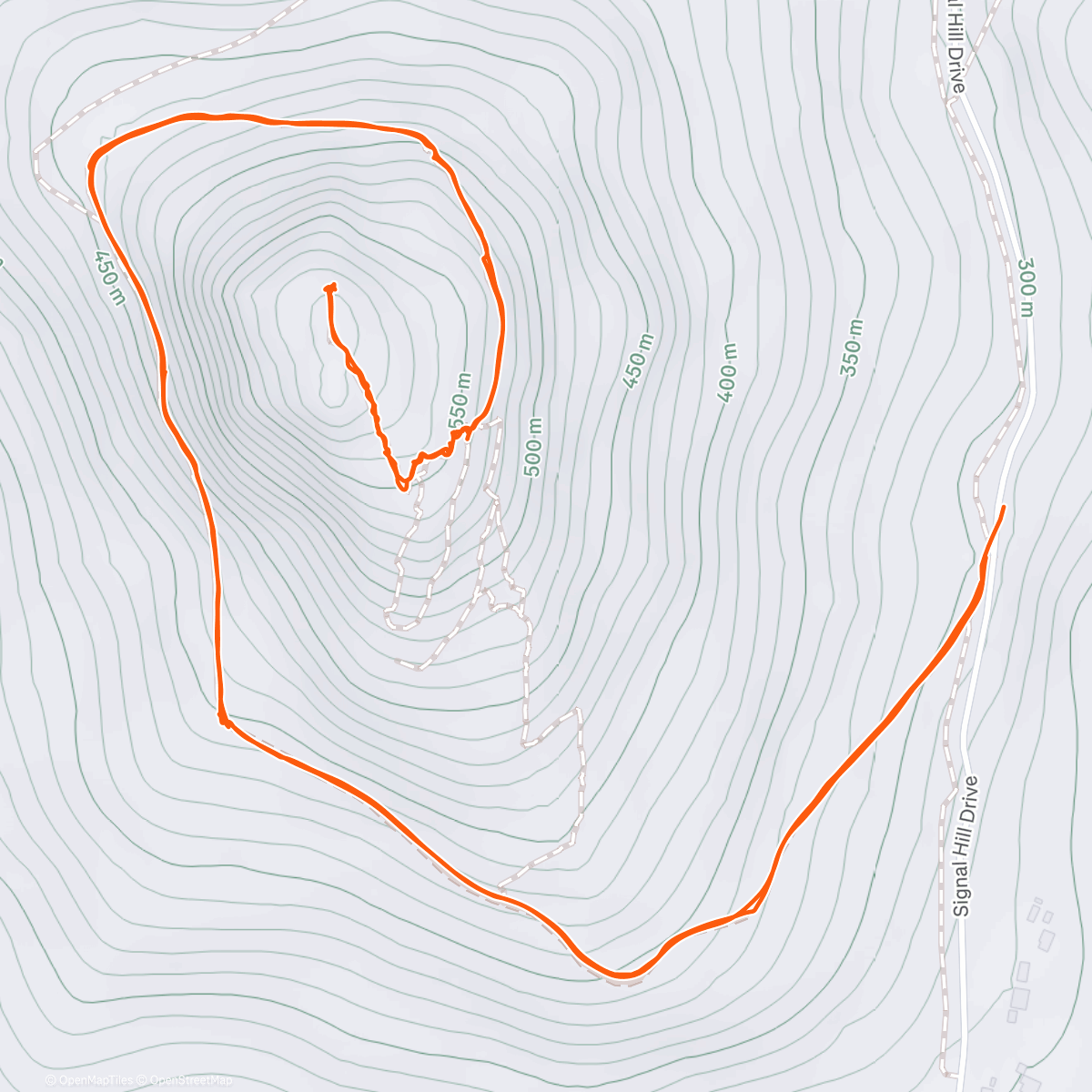 Карта физической активности (Afternoon Hike)