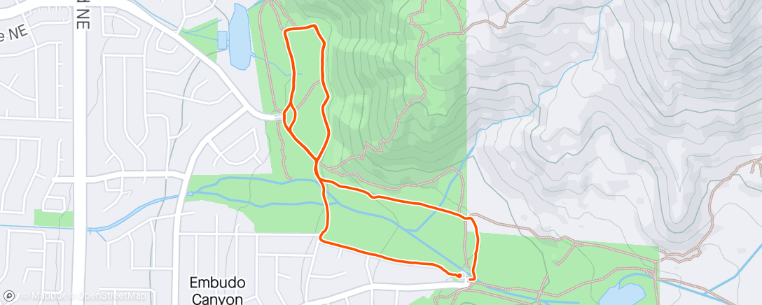 Map of the activity, Sandia Prep NICA Ride