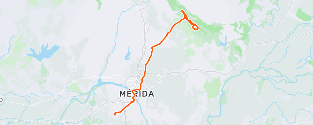 Карта физической активности (Bicicleta de montaña por la tarde)