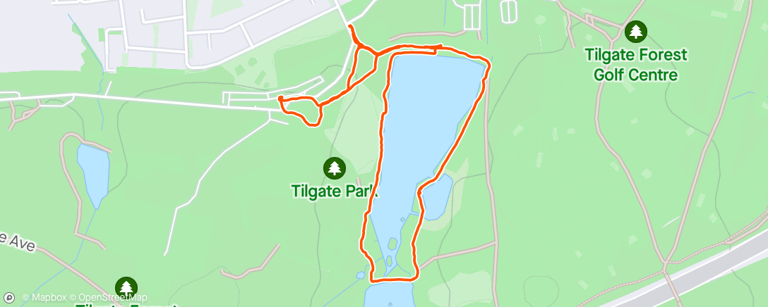 Map of the activity, Letzte Runde in England - Crawley, Tilgate Garden
